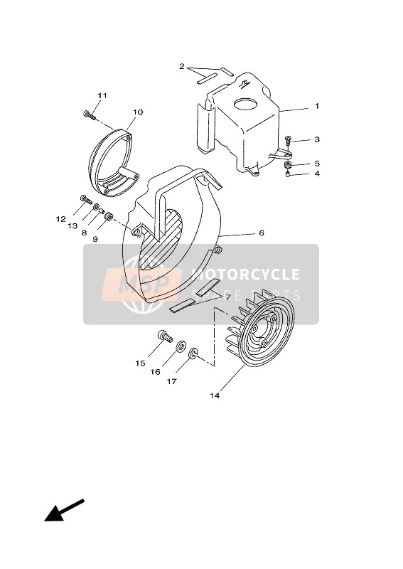 Yamaha CW50 BWS 2004 Cappuccio Dell'aria E Ventola per un 2004 Yamaha CW50 BWS